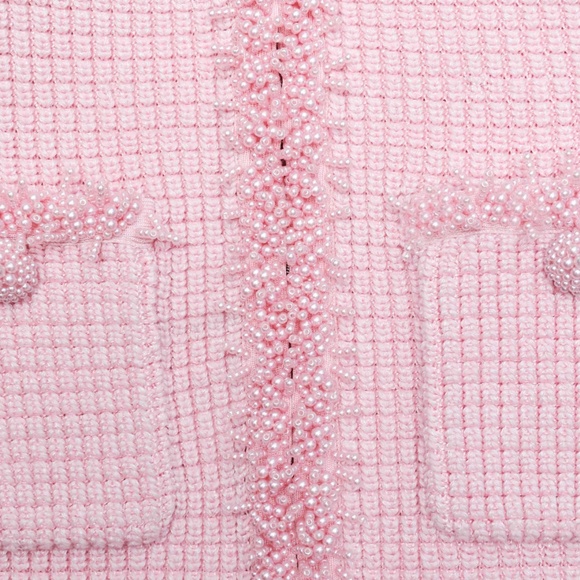 self-portrait Pink Textured Knit Mini Dress - Size Medium - MSRP $585 - NWT - Picture 5 of 6